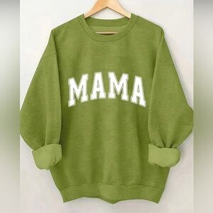 Mama sweatshirt in lime green